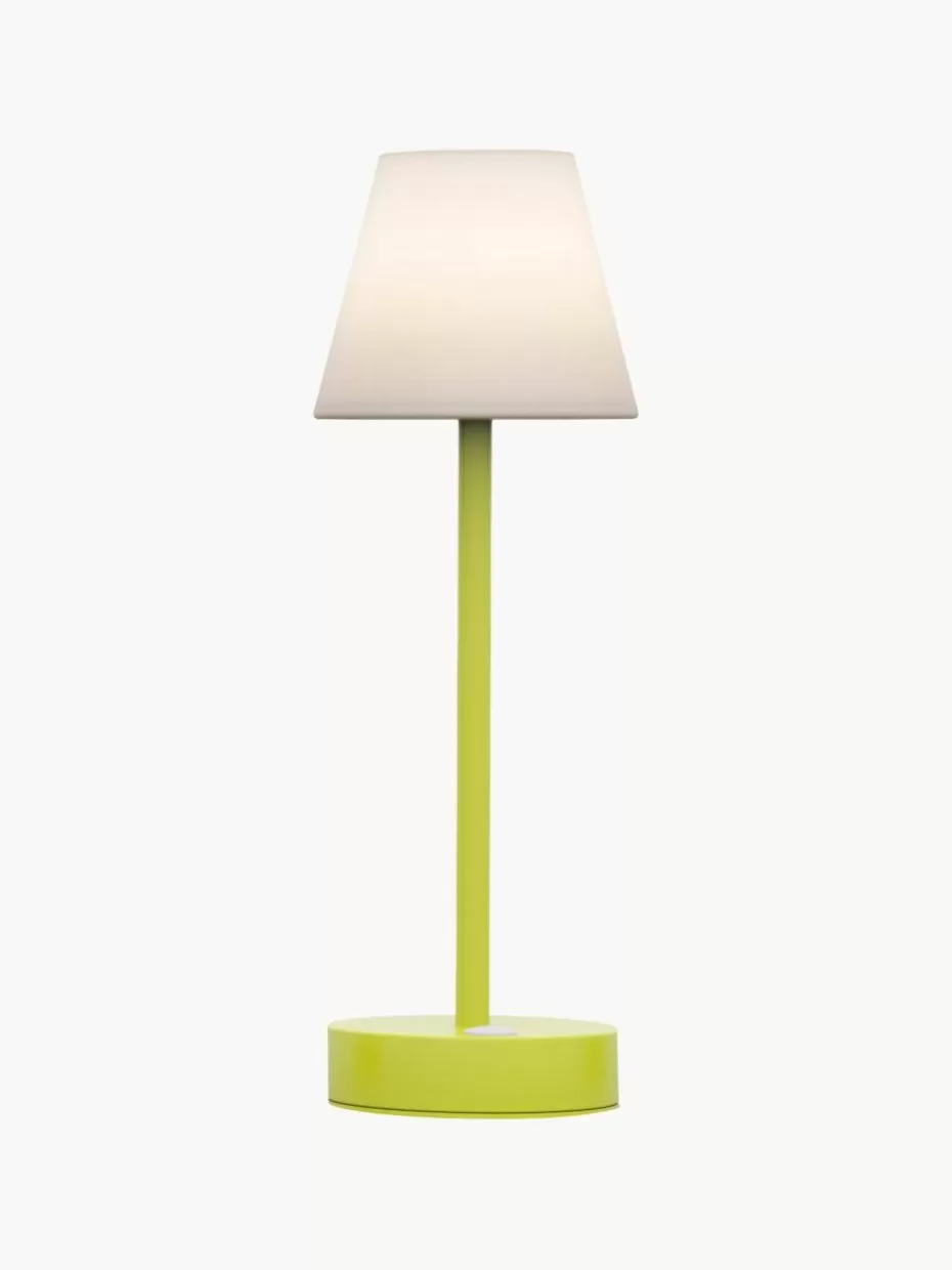 Outdoor Tischlampen | Led-Tischleuchten-Westwing Mobile dimmbare LED-Außentischlampe Lola mit Touch-Funktion Weiß, Hellgrün