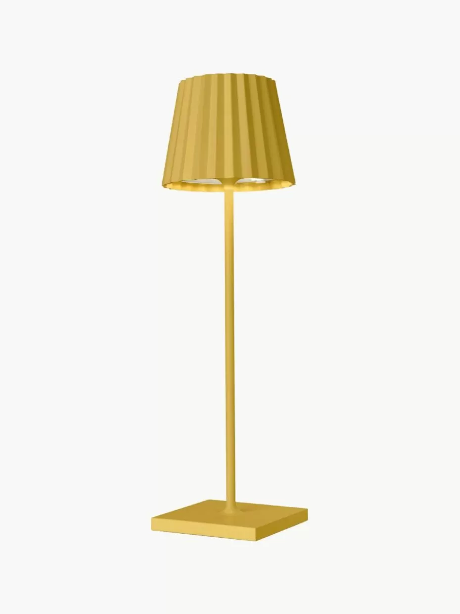 Outdoor Tischlampen | Led-Tischleuchten-Sompex Mobile dimmbare LED-Außentischlampe Trellia Gelb