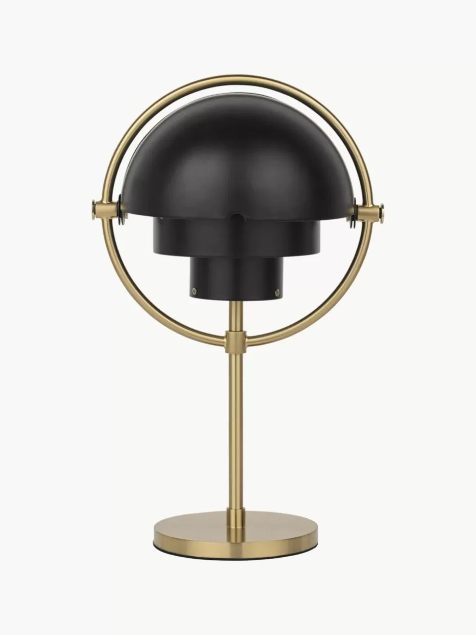 Kabellose Tischlampen-GUBI Mobile dimmbare Tischlampe Multi-Lite, verstellbar Schwarz matt, Goldfarben matt