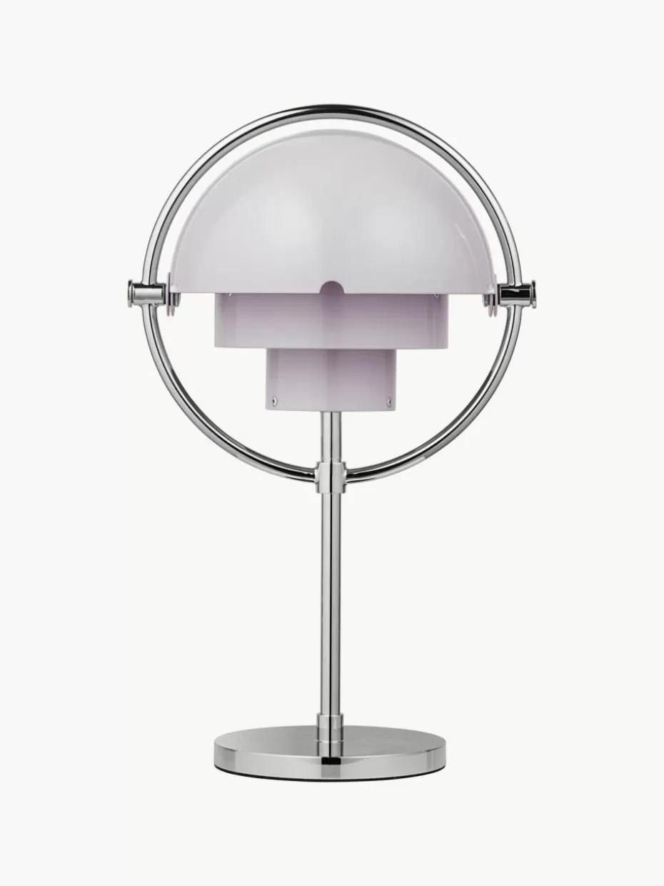 Kabellose Tischlampen-GUBI Mobile dimmbare Tischlampe Multi-Lite, verstellbar Lavendel glänzend, Silberfarben glänzend