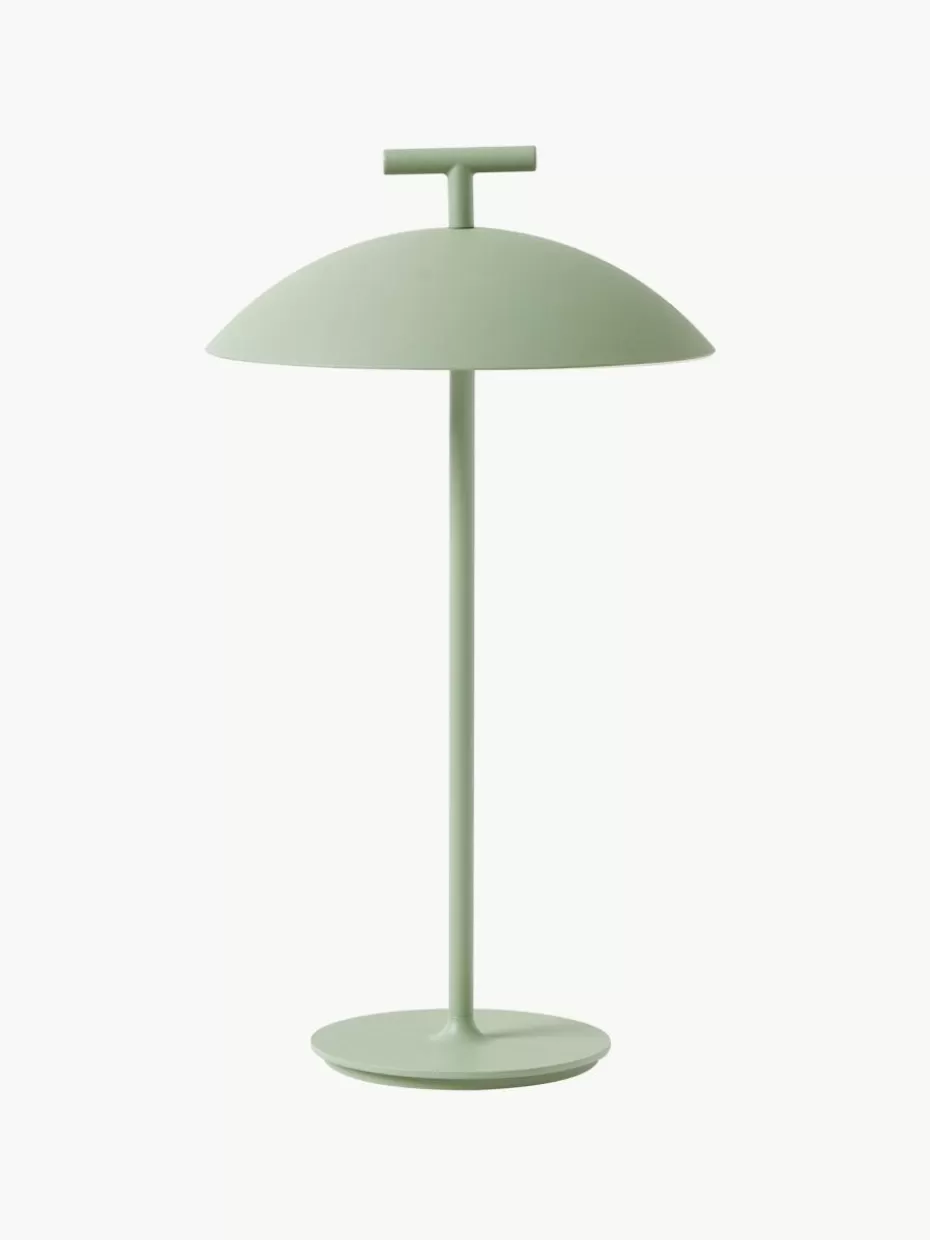 Outdoor Tischlampen | Led-Tischleuchten-Kartell Mobile In & Outdoor LED-Tischlampe Mini Geen-A, dimmbar Salbeigrün