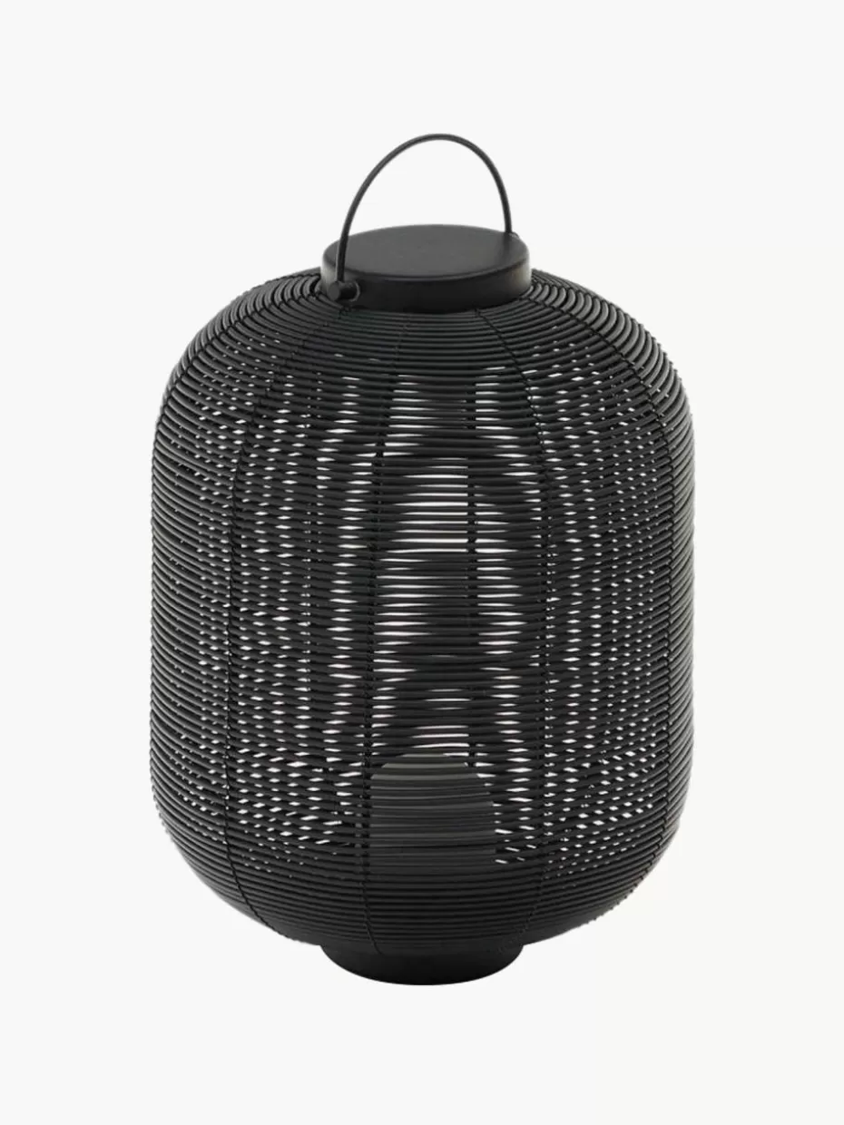 Outdoor Tischlampen-Westwing Mobile LED-Außentischlampe Saranella, H 37 cm Schwarz