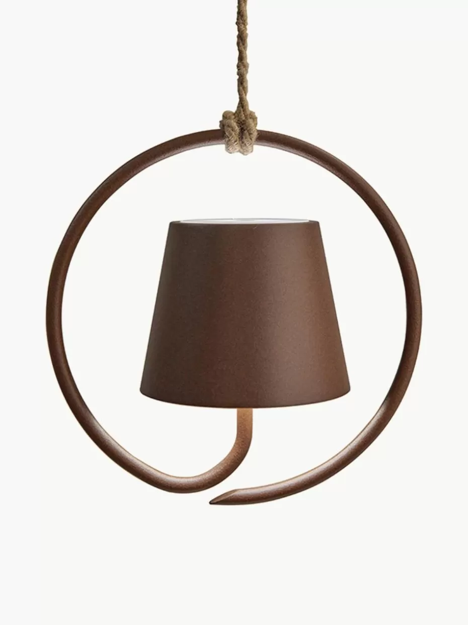 Pendelleuchten-Zafferano Mobile Outdoor LED-Pendelleuchte Poldina, dimmbar Dunkelbraun, matt