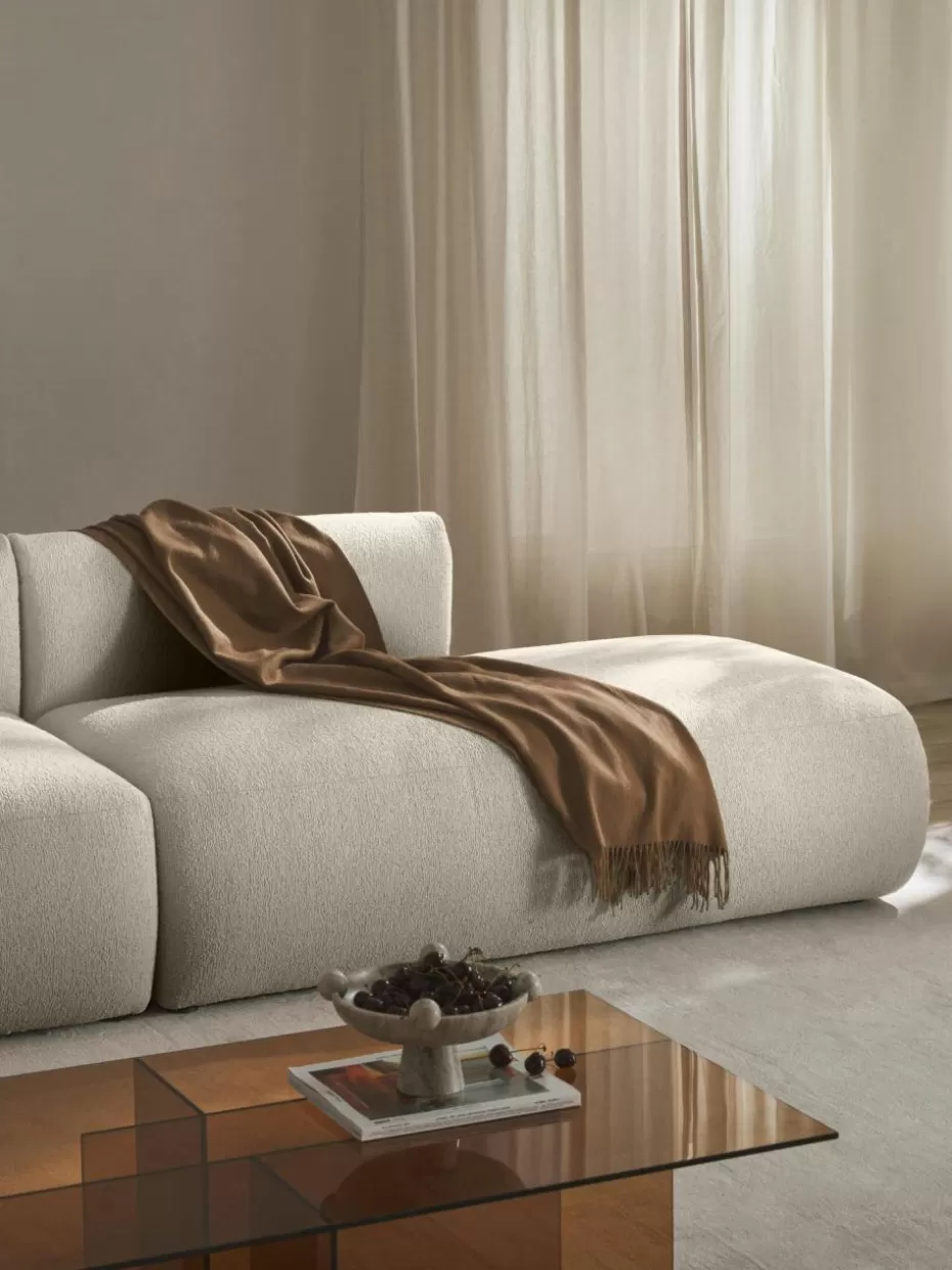 Sofas | Sofaserien-Westwing Collection Modulare Bouclé-Ottomane Sofia Bouclé Off White