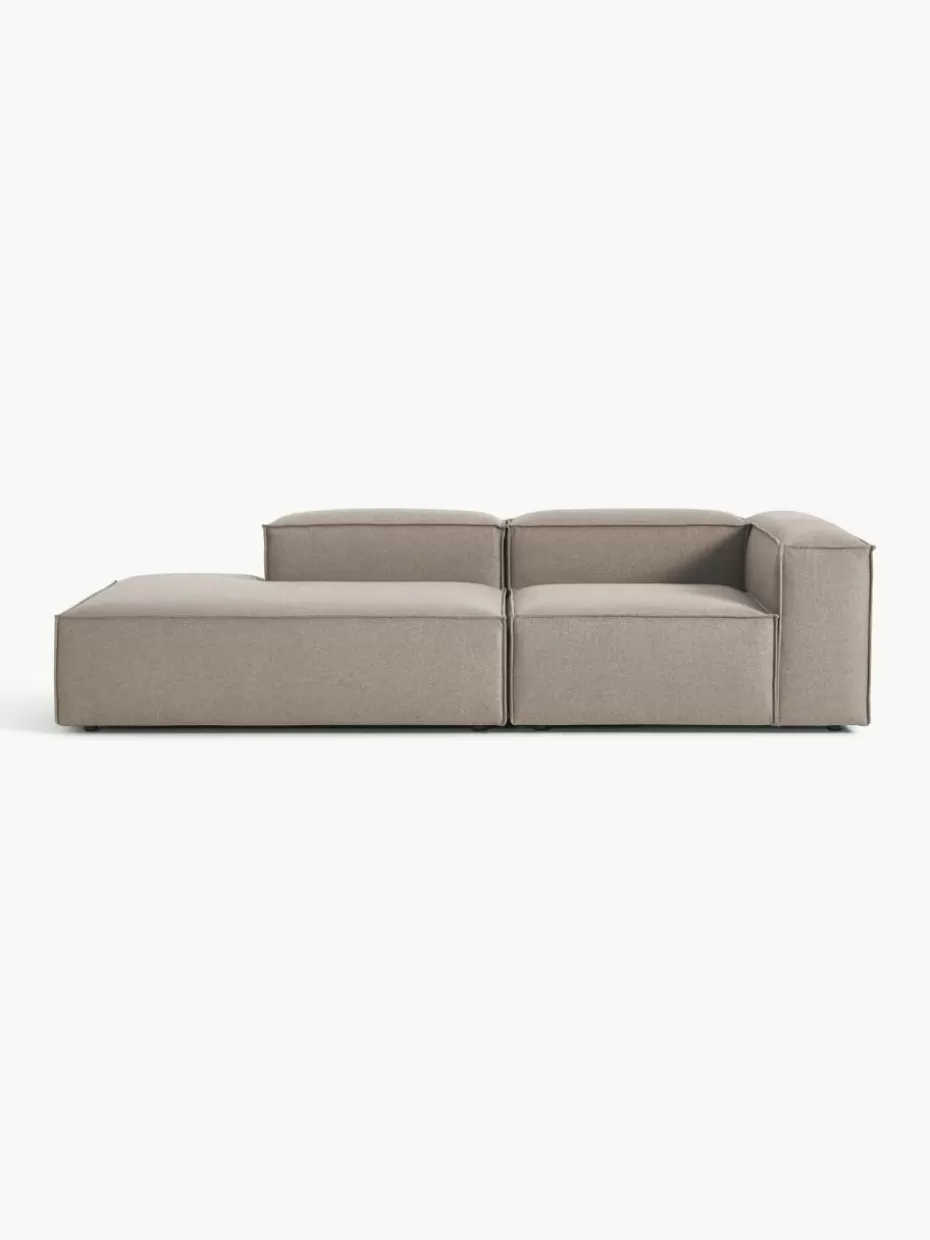 Sofas | Sofaserien-Westwing Collection Modulare Ottomane Lennon Webstoff Taupe