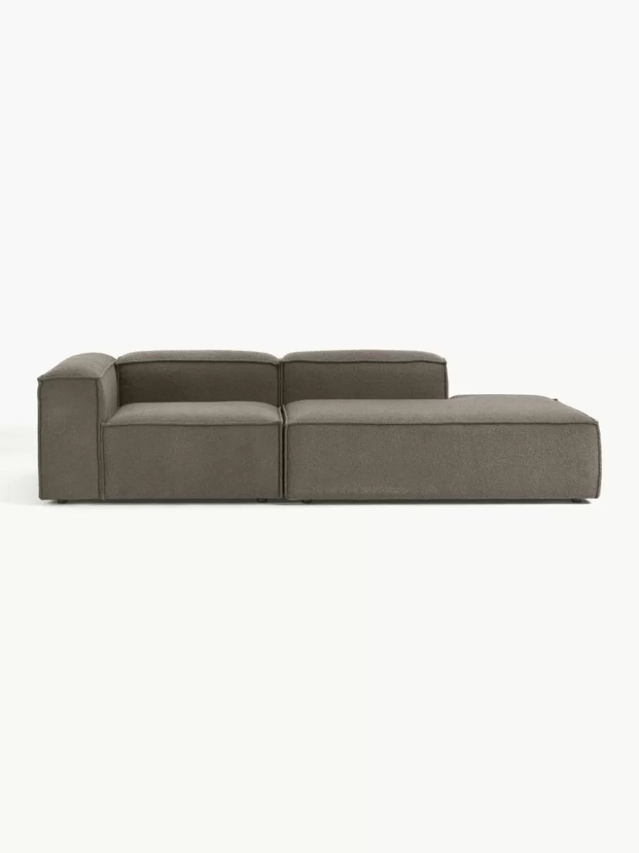 Sofas | Sofaserien-Westwing Collection Modulare Ottomane Lennon aus Bouclé Bouclé Greige