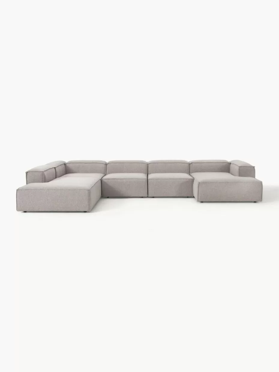 Sofas | Sofaserien-Westwing Collection Modulare Wohnlandschaft Lennon aus Bouclé Bouclé Taupe