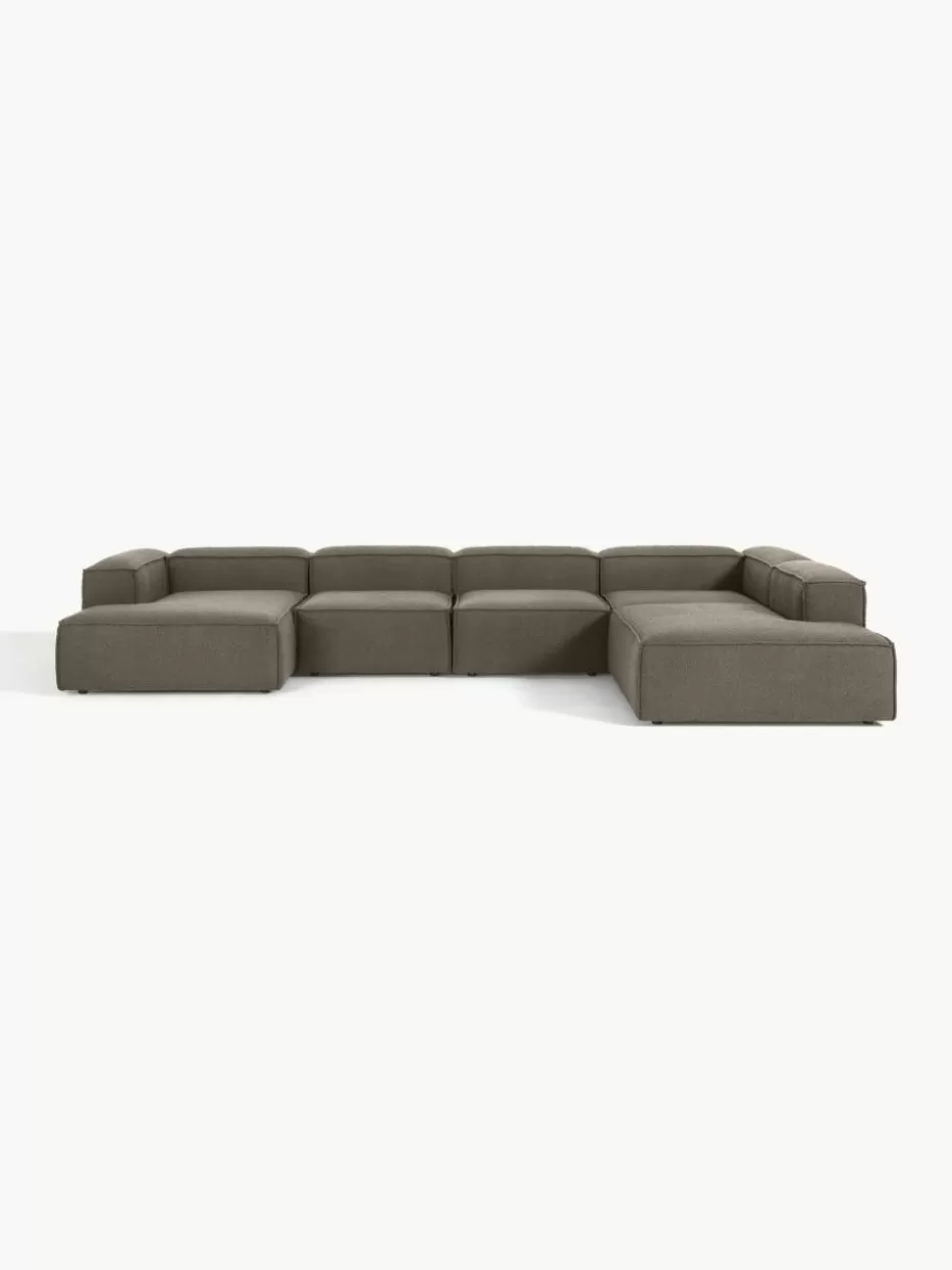 Sofas | Sofaserien-Westwing Collection Modulare Wohnlandschaft Lennon aus Bouclé Bouclé Greige