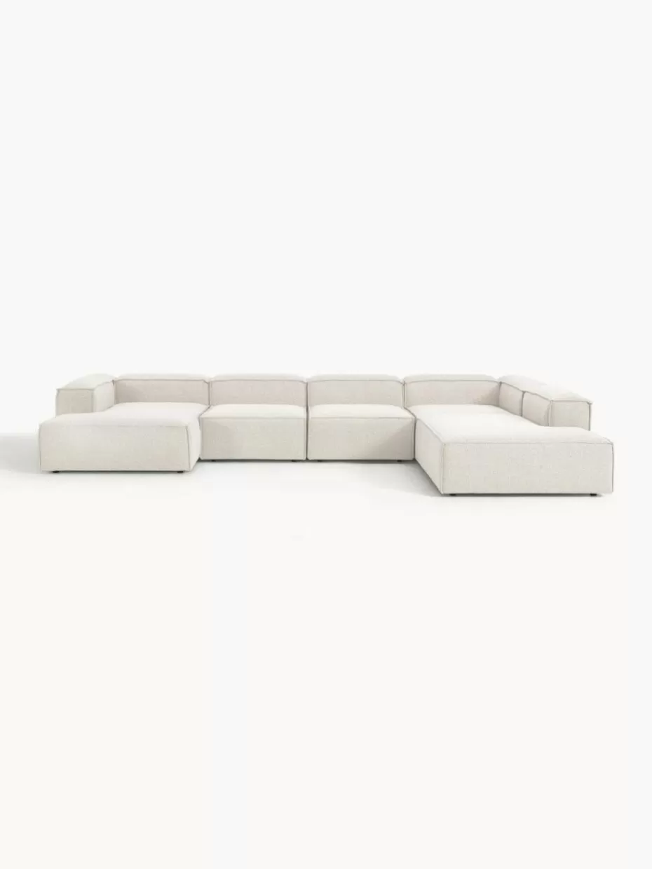 Sofas | Sofaserien-Westwing Collection Modulare Wohnlandschaft Lennon aus Bouclé Bouclé Off White