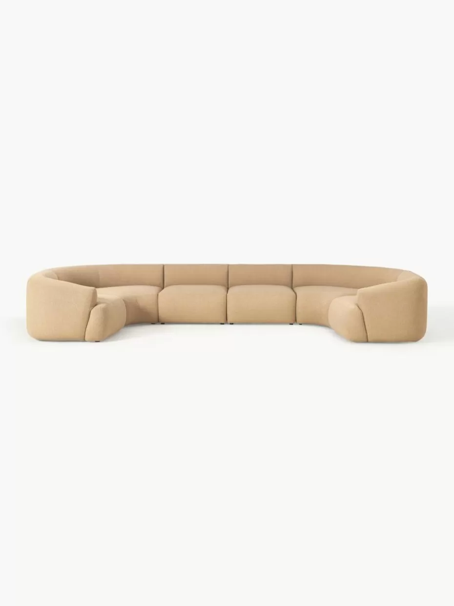 Sofas | Sofaserien-Westwing Collection Modulare XL Bouclé-Wohnlandschaft Sofia Bouclé Beige