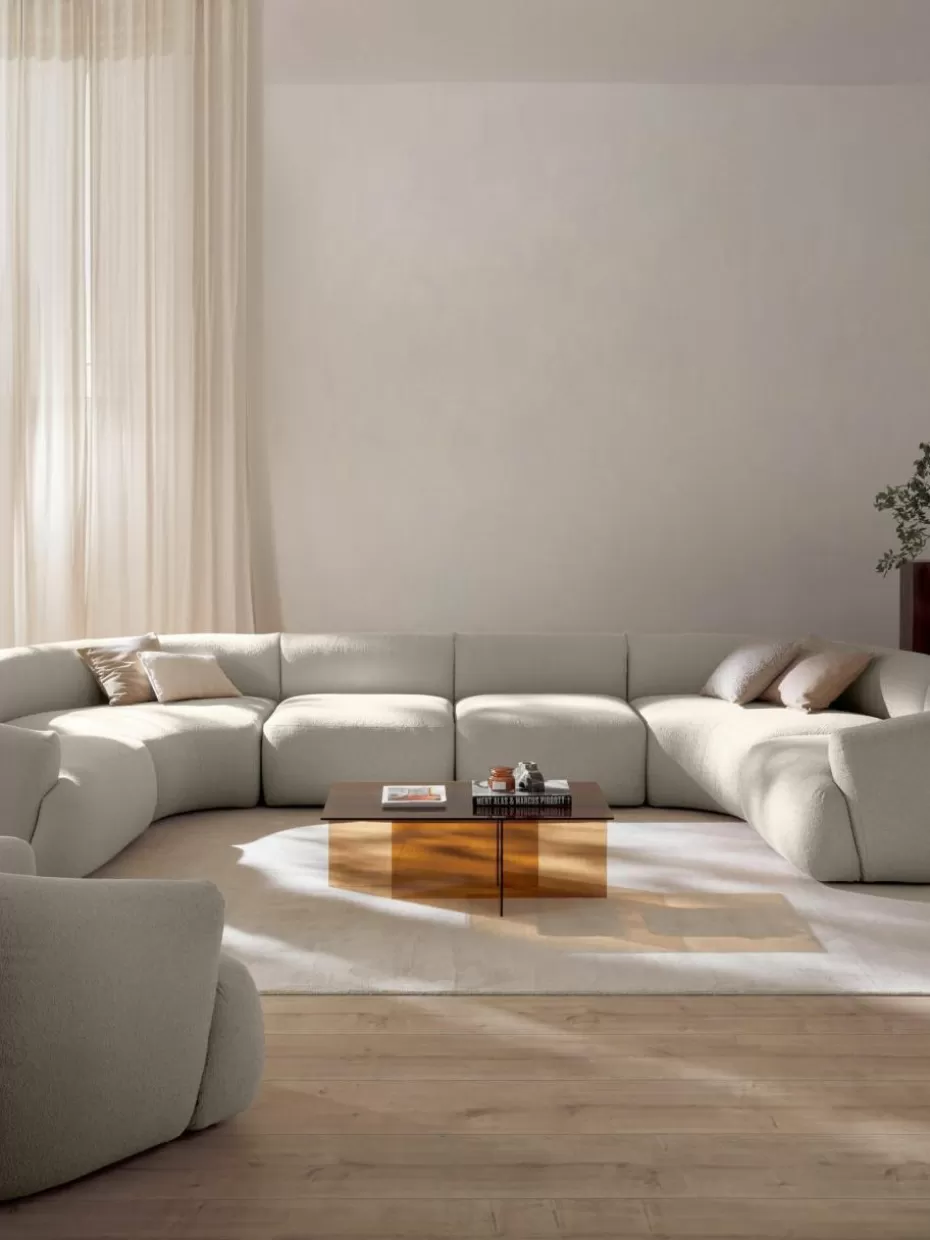 Sofas | Sofaserien-Westwing Collection Modulare XL Bouclé-Wohnlandschaft Sofia Bouclé Off White