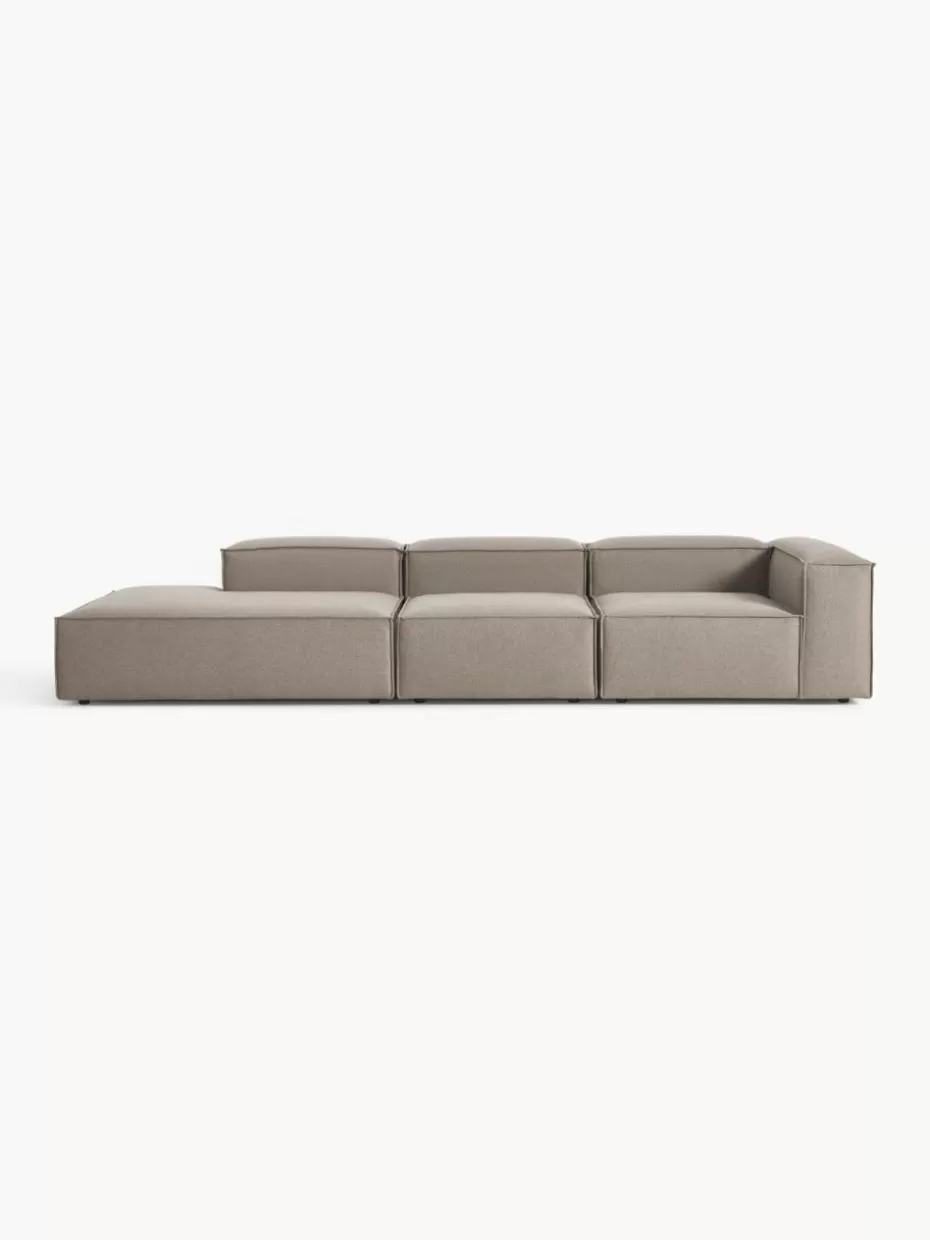 Sofas | Sofaserien-Westwing Collection Modulare XL-Ottomane Lennon Webstoff Taupe
