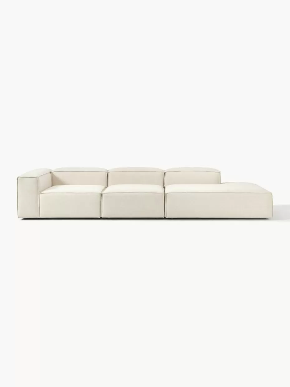 Sofas | Sofaserien-Westwing Collection Modulare XL-Ottomane Lennon Webstoff Off White