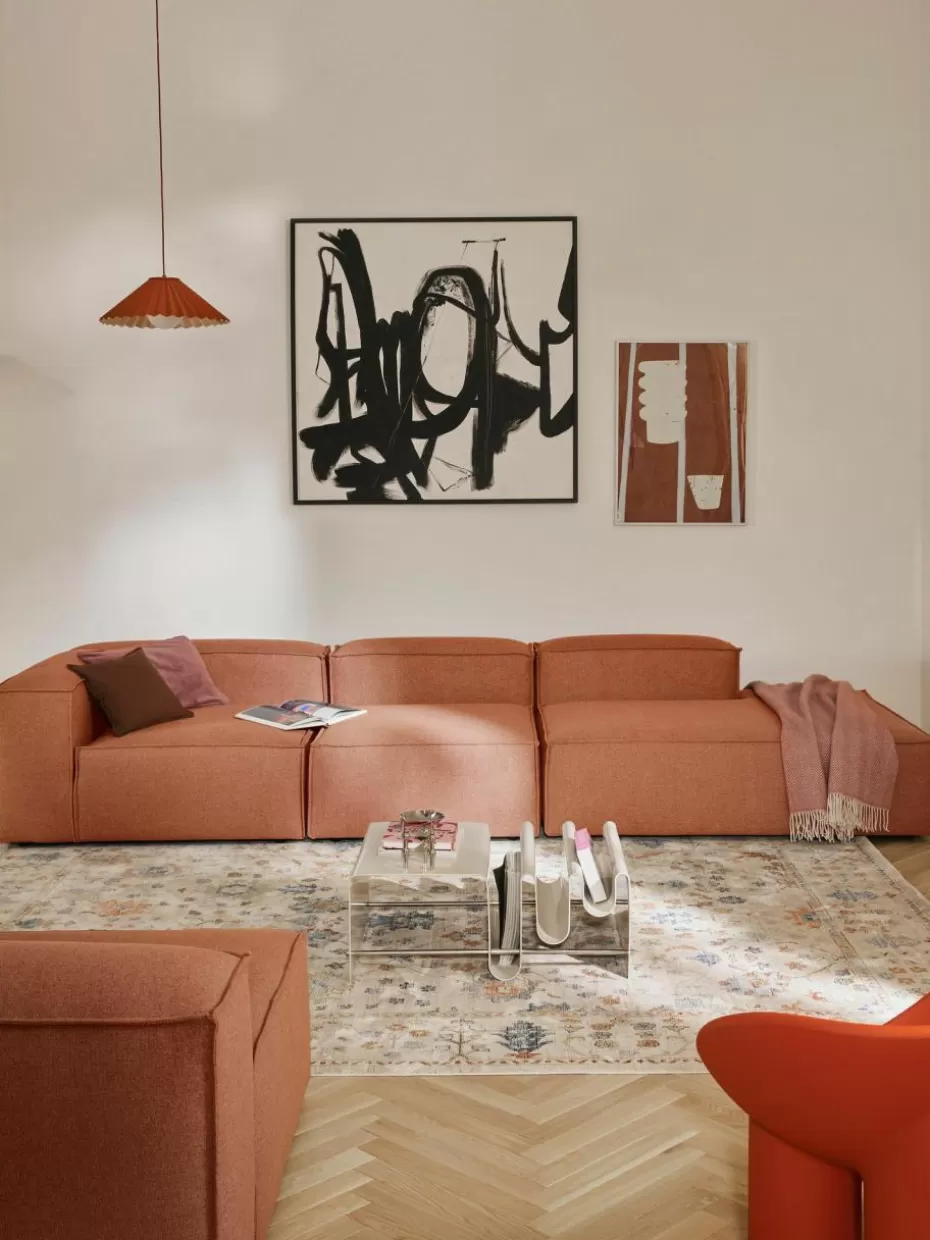 Sofas | Sofaserien-Westwing Collection Modulare XL-Ottomane Lennon Webstoff Terrakotta