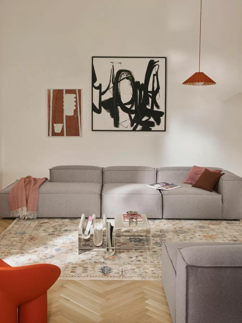 Sofas | Sofaserien-Westwing Collection Modulare XL-Ottomane Lennon Webstoff Taupe
