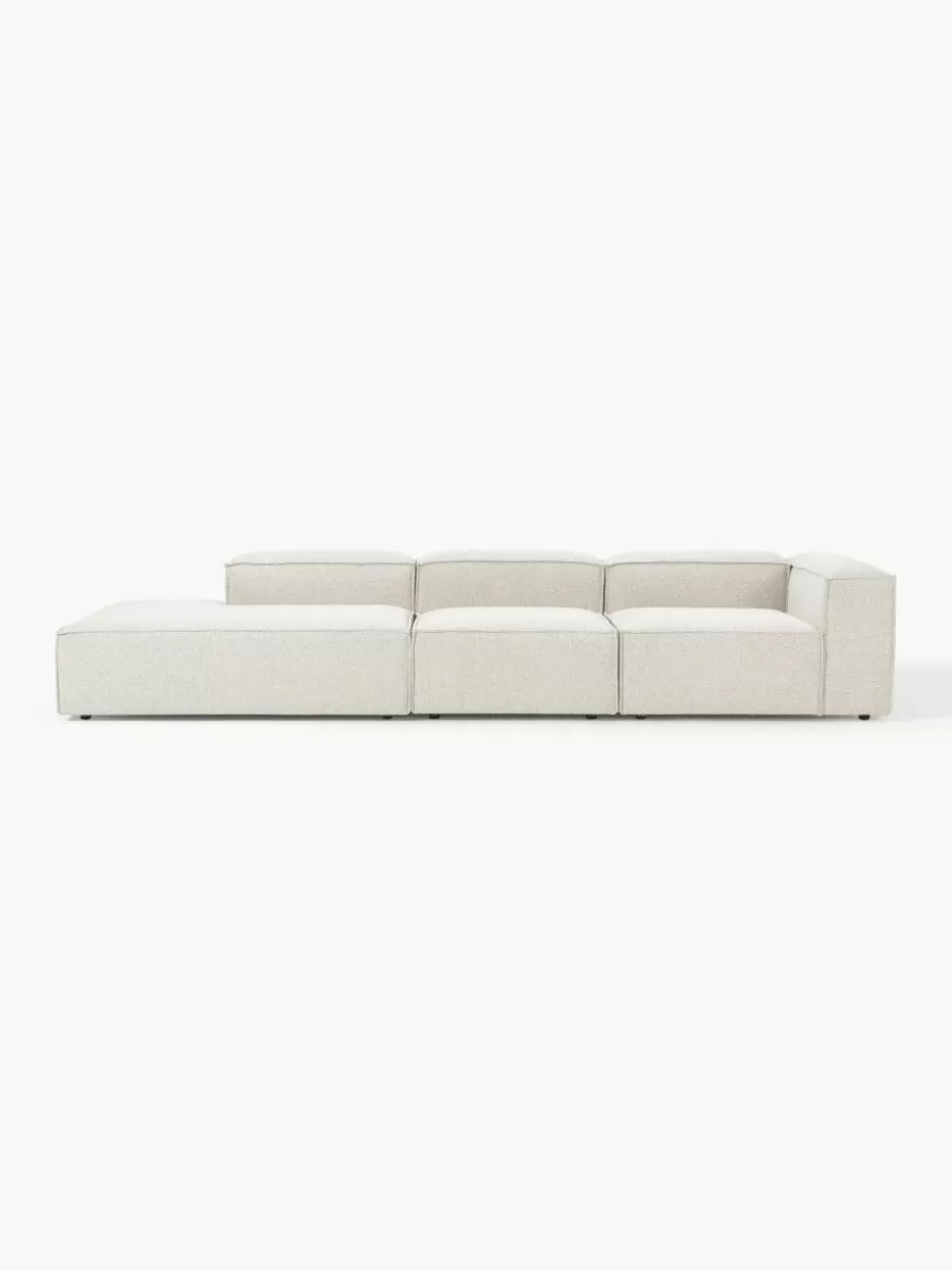 Sofas | Sofaserien-Westwing Collection Modulare XL-Ottomane Lennon aus Bouclé Bouclé Off White