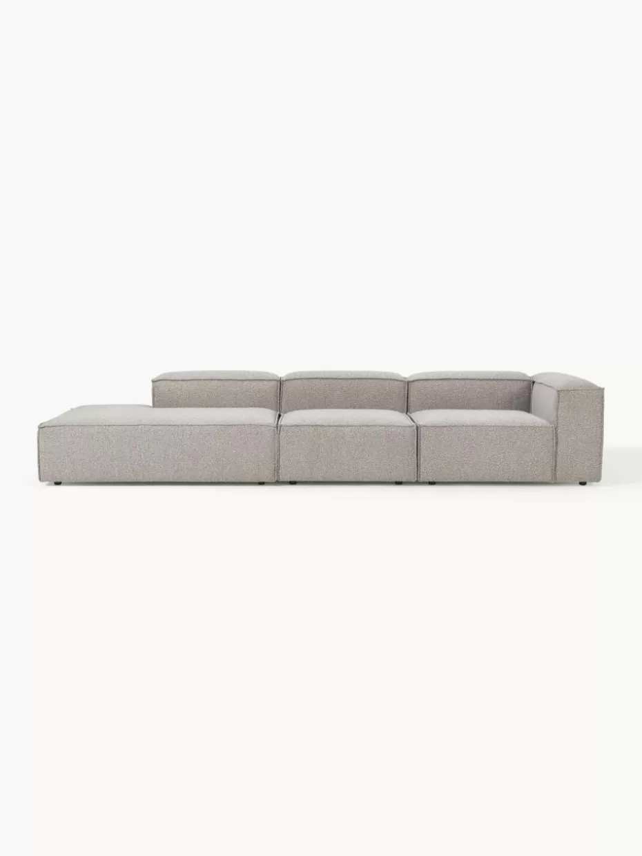 Sofas | Sofaserien-Westwing Collection Modulare XL-Ottomane Lennon aus Bouclé Bouclé Taupe