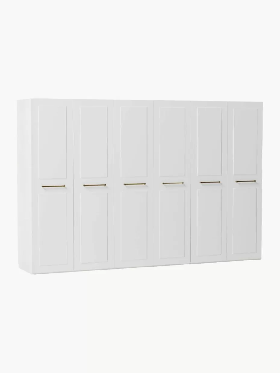 Kleiderschränke-Westwing Collection Modularer Drehtürenschrank Charlotte, 300 cm Breite, mehrere Varianten Weiß