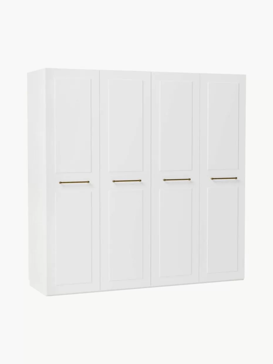 Kleiderschränke-Westwing Collection Modularer Drehtürenschrank Charlotte, 200 cm Breite, mehrere Varianten Weiß