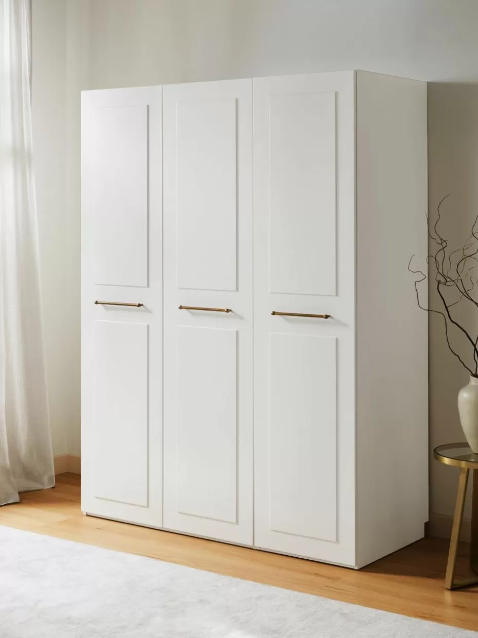 Kleiderschränke-Westwing Collection Modularer Drehtürenschrank Charlotte, 150 cm Breite, mehrere Varianten Weiß