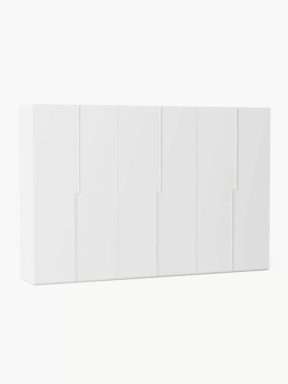 Kleiderschränke-Westwing Collection Modularer Drehtürenschrank Leon, 300 cm Breite, mehrere Varianten Weiß