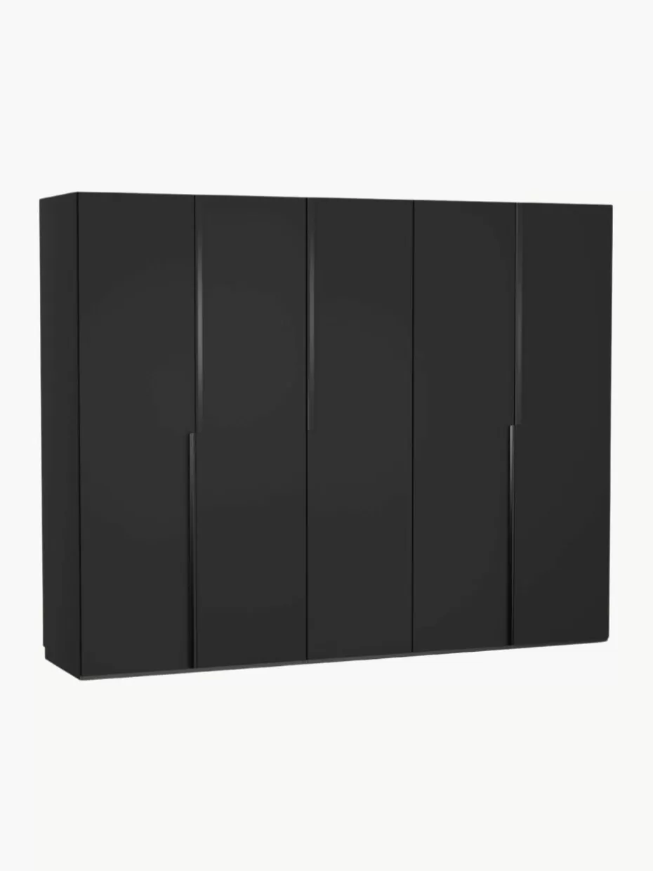 Kleiderschränke-Westwing Collection Modularer Drehtürenschrank Leon, 250 cm Breite, mehrere Varianten Schwarz