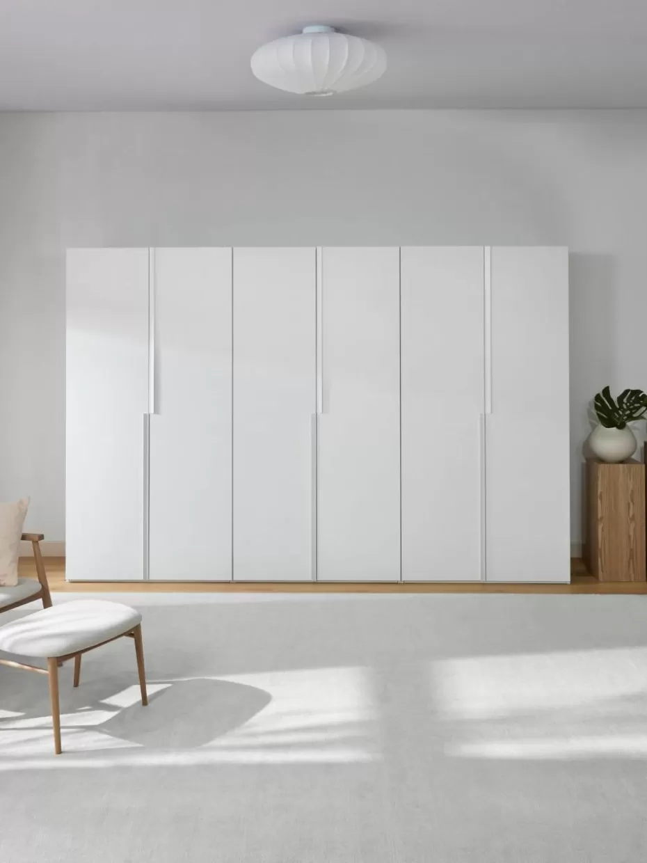 Kleiderschränke-Westwing Collection Modularer Drehtürenschrank Leon, 300 cm Breite, mehrere Varianten Weiß