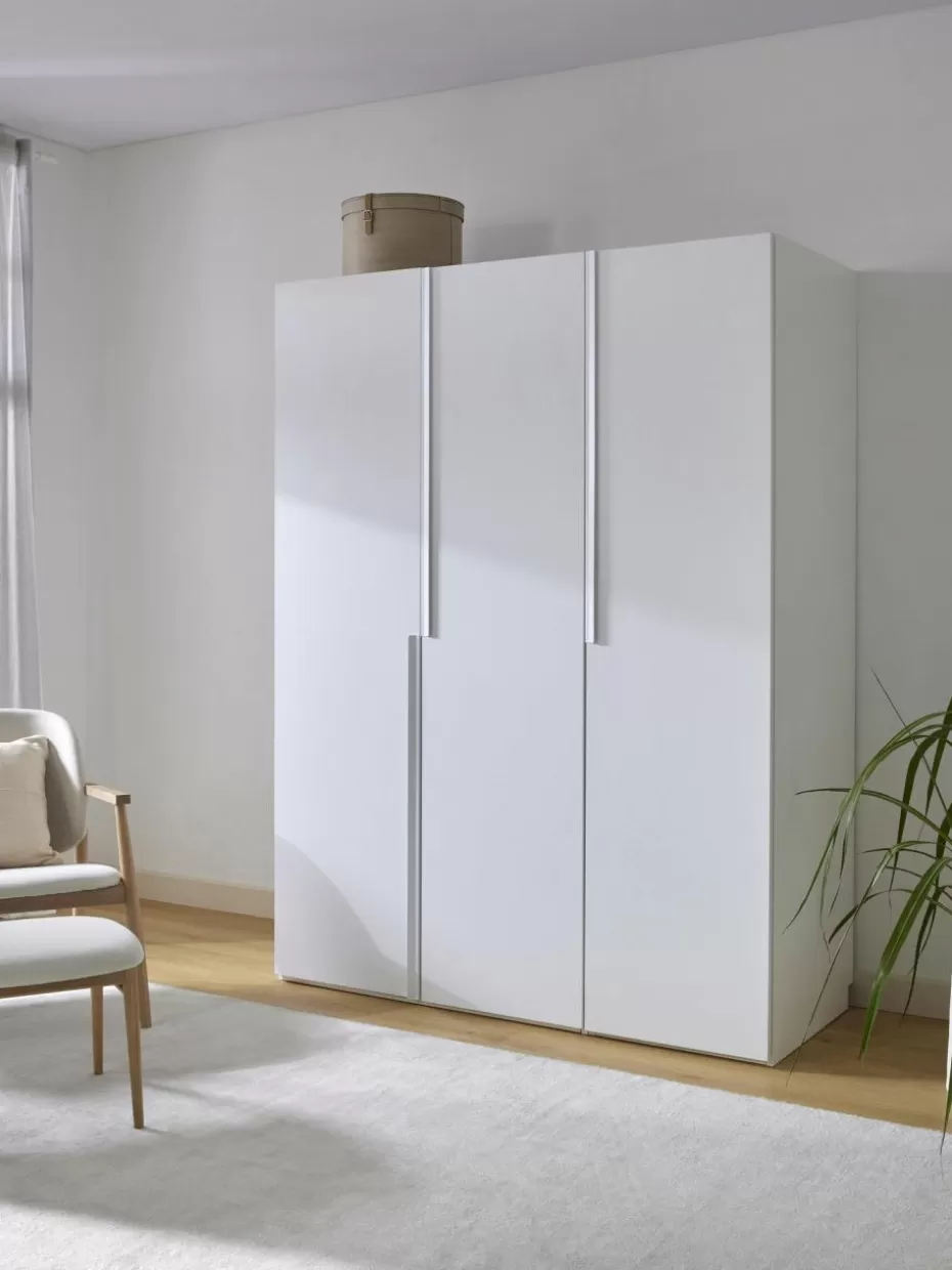 Kleiderschränke-Westwing Collection Modularer Drehtürenschrank Leon, 150 cm Breite, mehrere Varianten Weiß