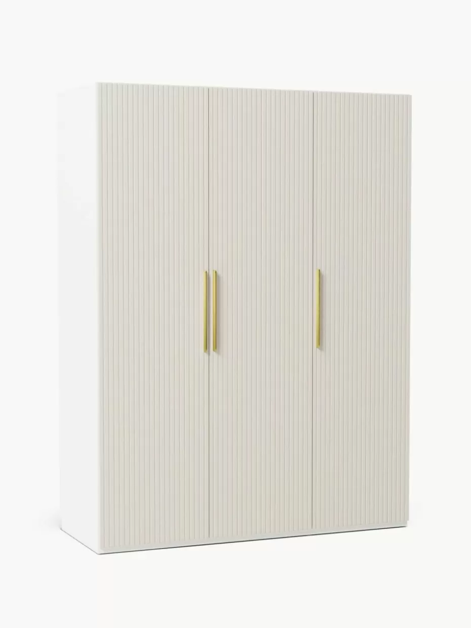 Kleiderschränke-Westwing Collection Modularer Drehtürenschrank Simone, 150 cm Breite, mehrere Varianten Holz, Hellbeige