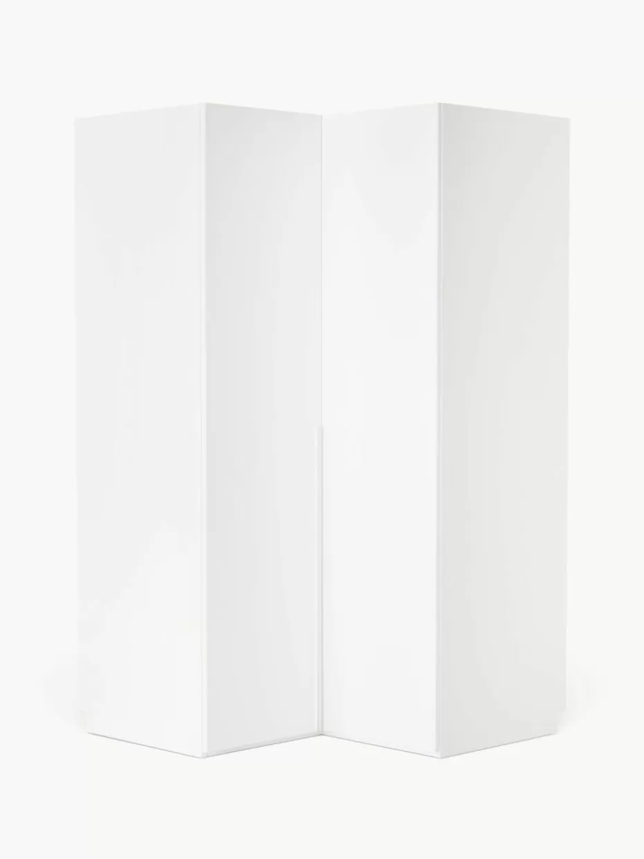 Kleiderschränke-Westwing Collection Modularer Eck-Kleiderschrank Leon, 115 cm Breite Weiß