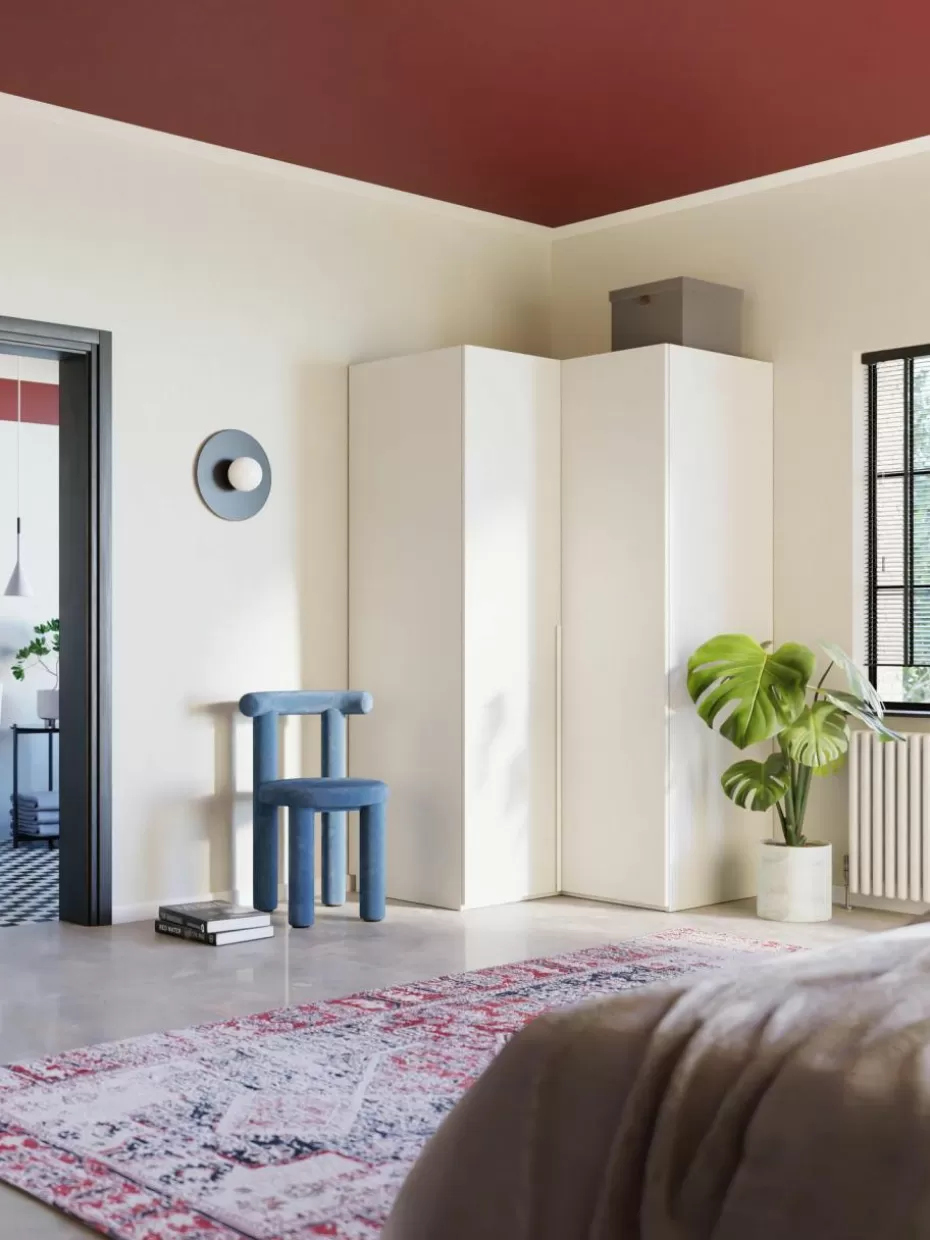 Kleiderschränke-Westwing Collection Modularer Eck-Kleiderschrank Leon, 115 cm Breite Weiß