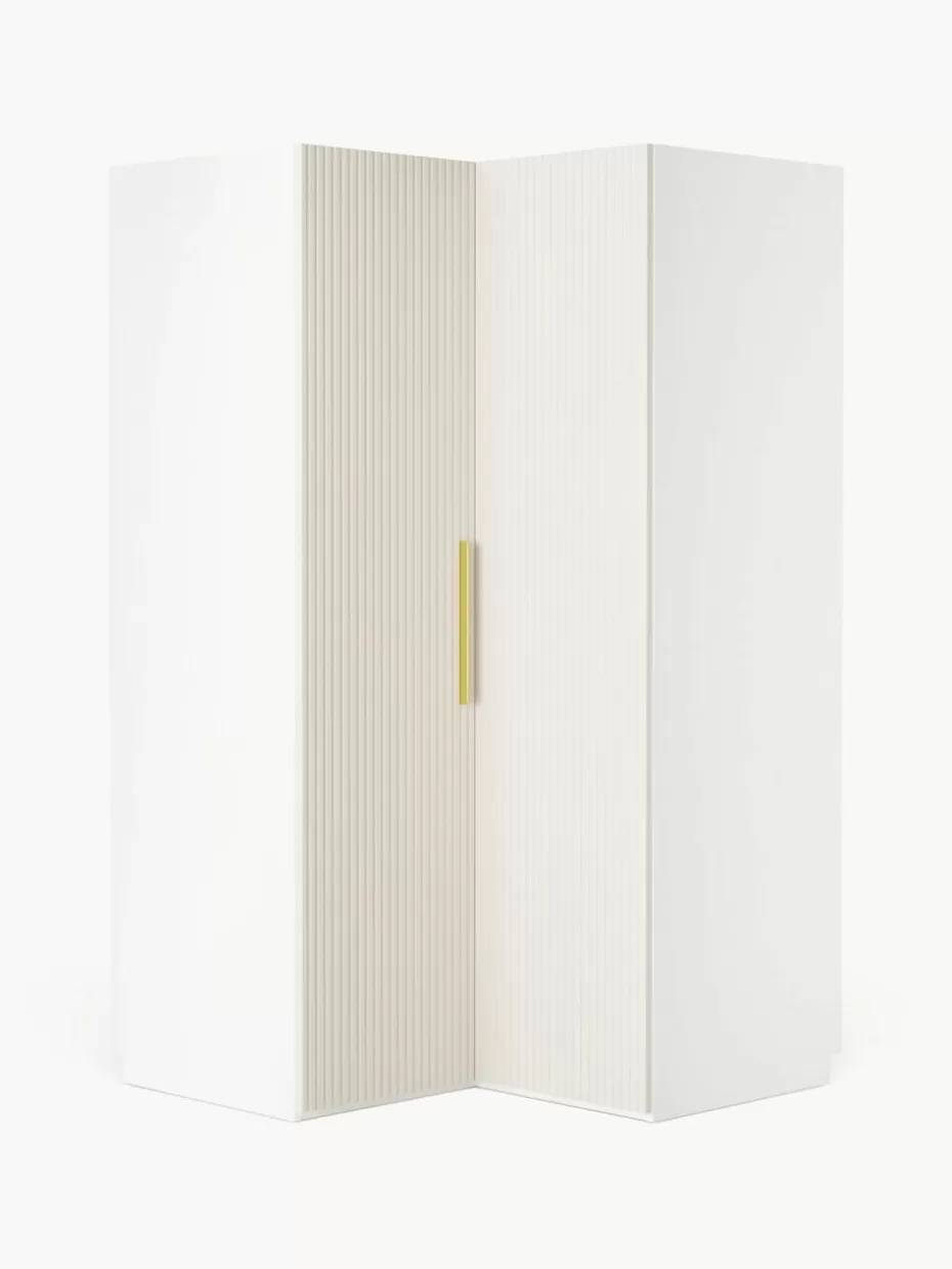 Kleiderschränke-Westwing Collection Modularer Eck-Kleiderschrank Simone, 115 cm Breite Holz, Beige