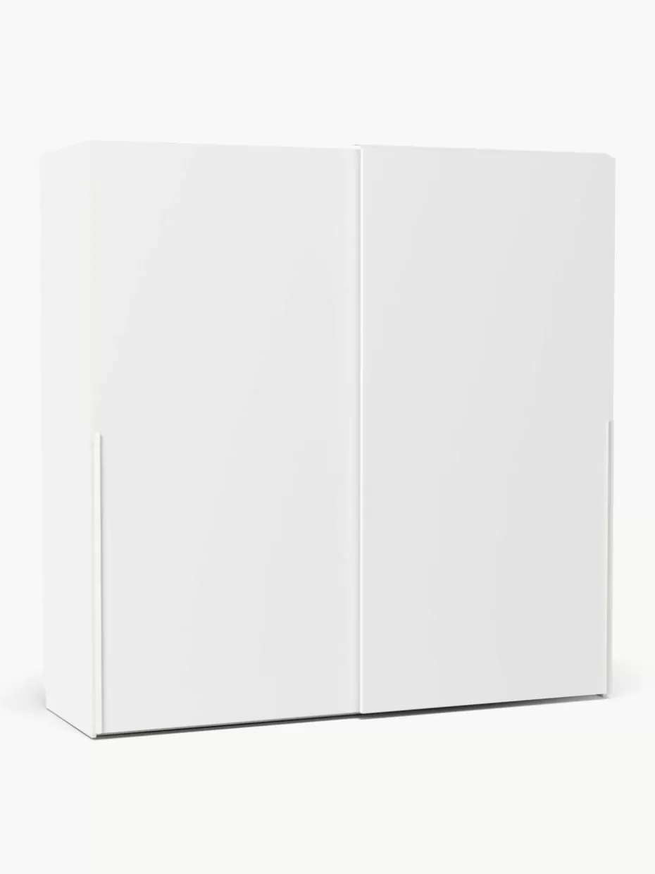 Kleiderschränke-Westwing Collection Modularer Schwebetürenschrank Leon, 200 cm Breite, mehrere Varianten Weiß