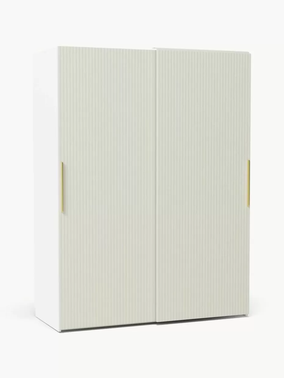 Kleiderschränke-Westwing Collection Modularer Schwebetürenschrank Simone, 150 cm Breite, mehrere Varianten Holz, Hellbeige