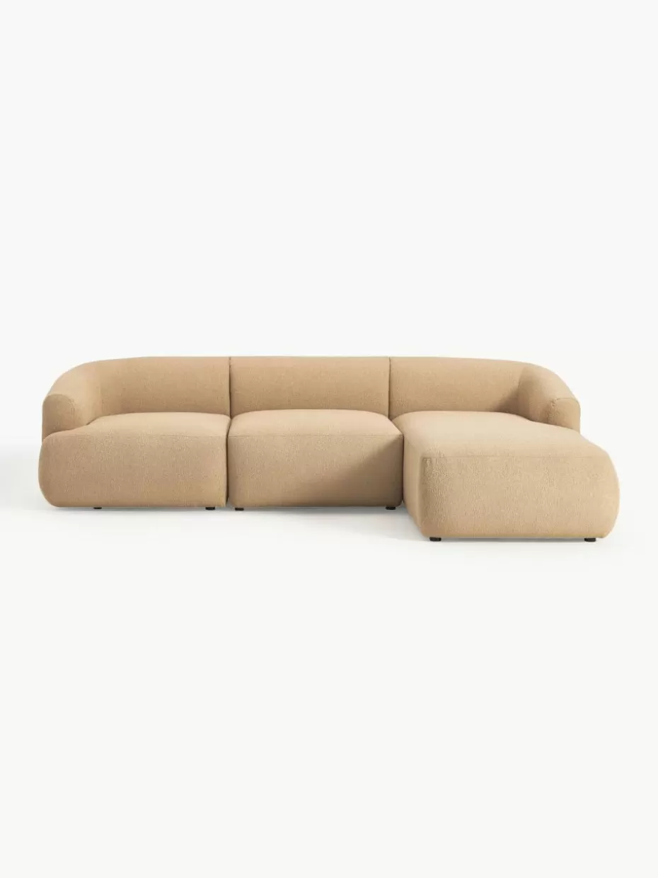 Sofas | Sofaserien-Westwing Collection Modulares Bouclé-Ecksofa Sofia (3-Sitzer) Bouclé Beige