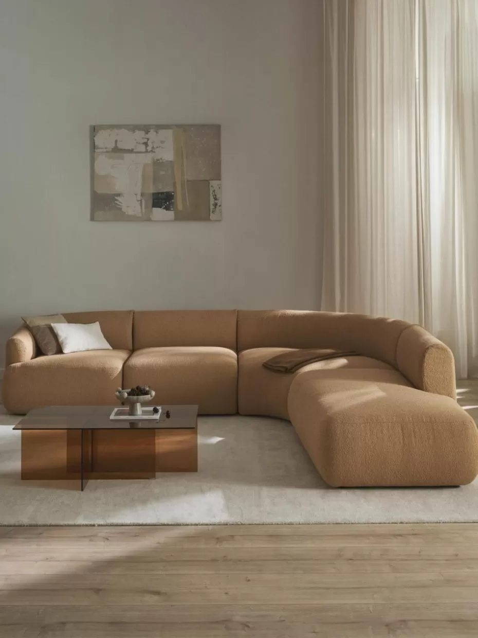 Sofas | Sofaserien-Westwing Collection Modulares Bouclé-Ecksofa Sofia (4-Sitzer) Bouclé Beige
