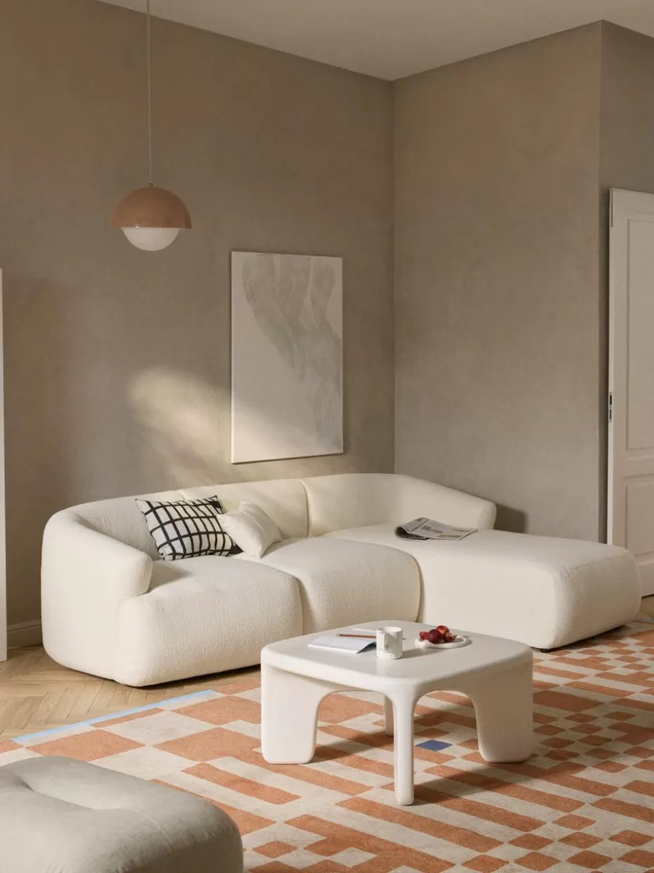 Sofas | Sofaserien-Westwing Collection Modulares Bouclé-Ecksofa Sofia (3-Sitzer) Bouclé Off White