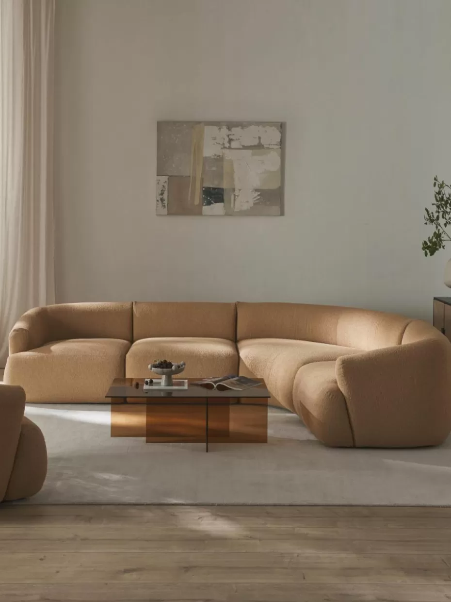 Sofas | Sofaserien-Westwing Collection Modulares Bouclé-Ecksofa Sofia (4-Sitzer) Bouclé Beige