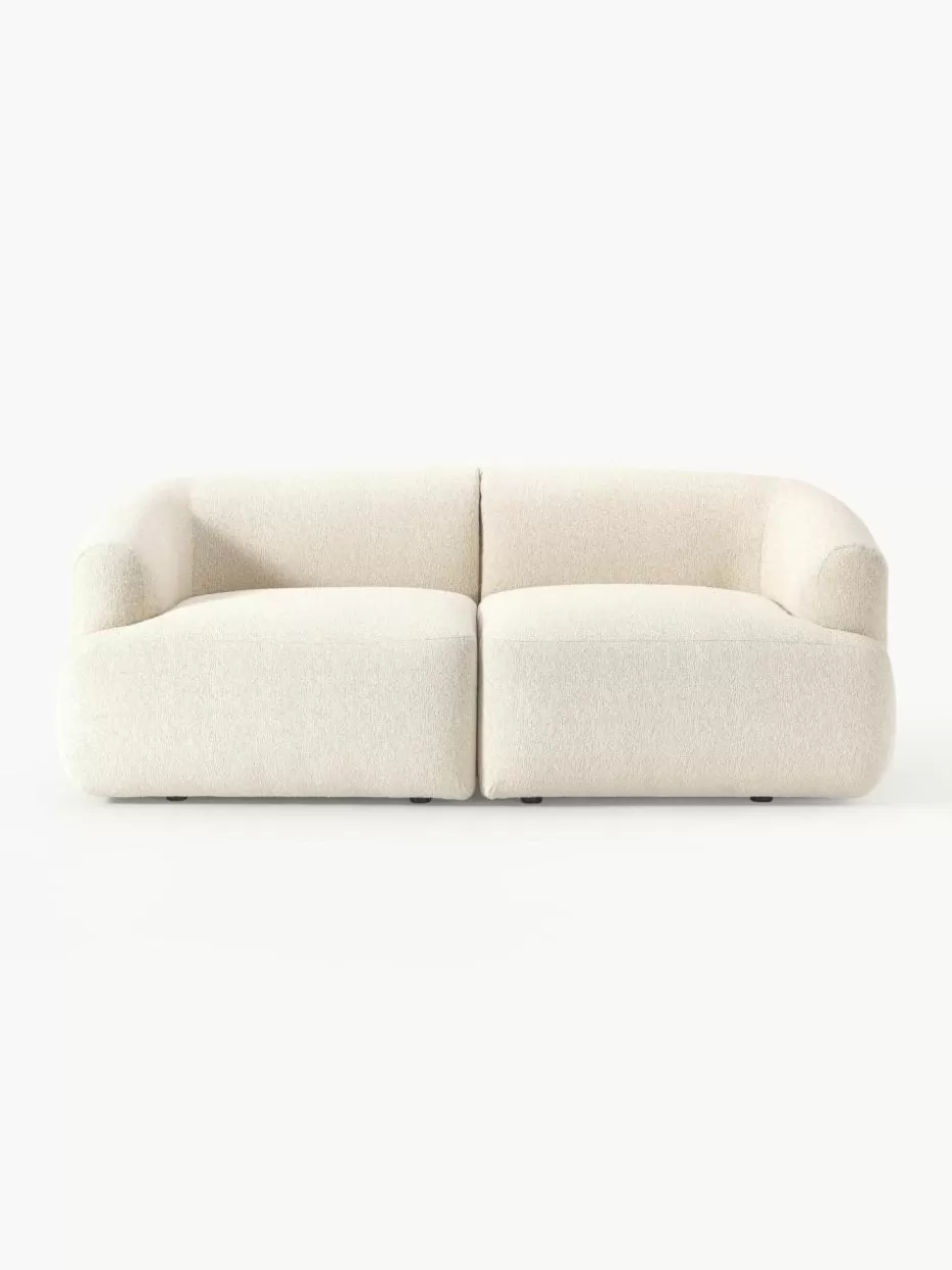 Sofas | Sofaserien-Westwing Collection Modulares Bouclé-Sofa Sofia (2-Sitzer) Bouclé Off White