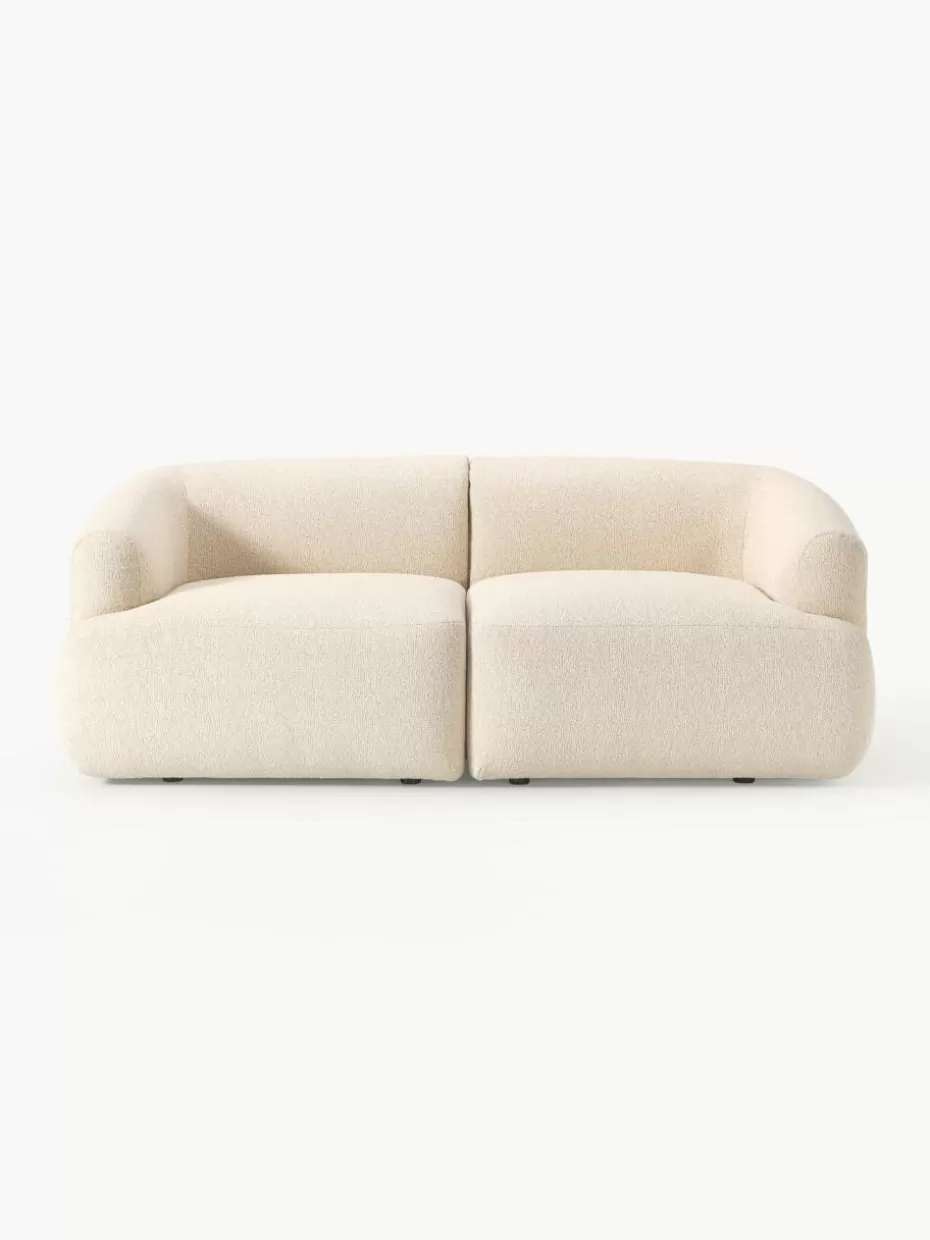 Sofas | Sofaserien-Westwing Collection Modulares Bouclé-Sofa Sofia (2-Sitzer) Bouclé Hellbeige