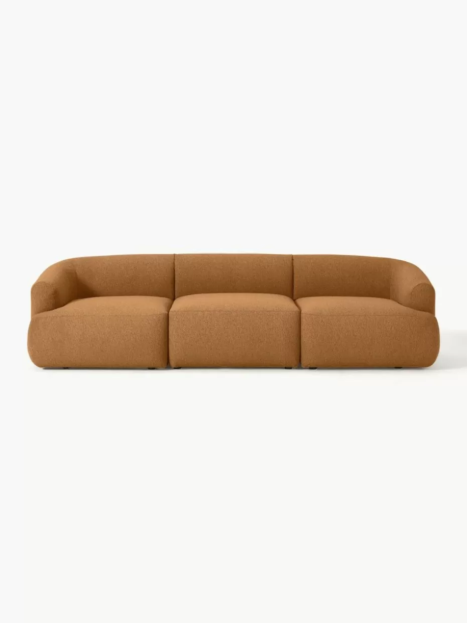 Sofas | Sofaserien-Westwing Collection Modulares Bouclé-Sofa Sofia (3-Sitzer) Bouclé Hellbraun
