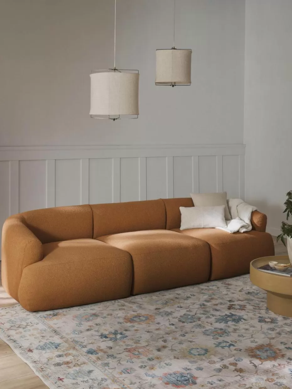 Sofas | Sofaserien-Westwing Collection Modulares Bouclé-Sofa Sofia (3-Sitzer) Bouclé Hellbraun