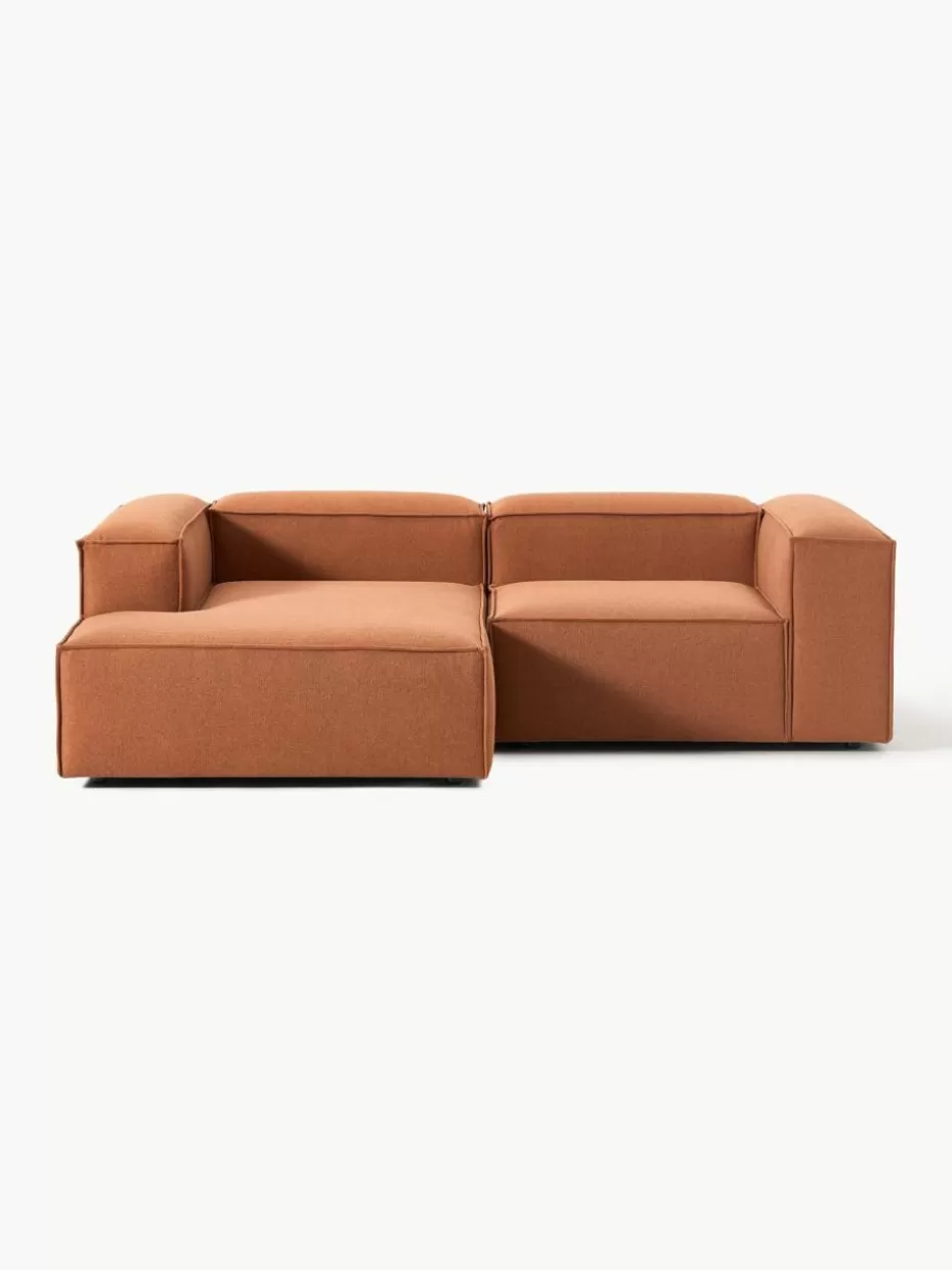 Sofas | Sofaserien-Westwing Collection Modulares Ecksofa Lennon Webstoff Terrakotta
