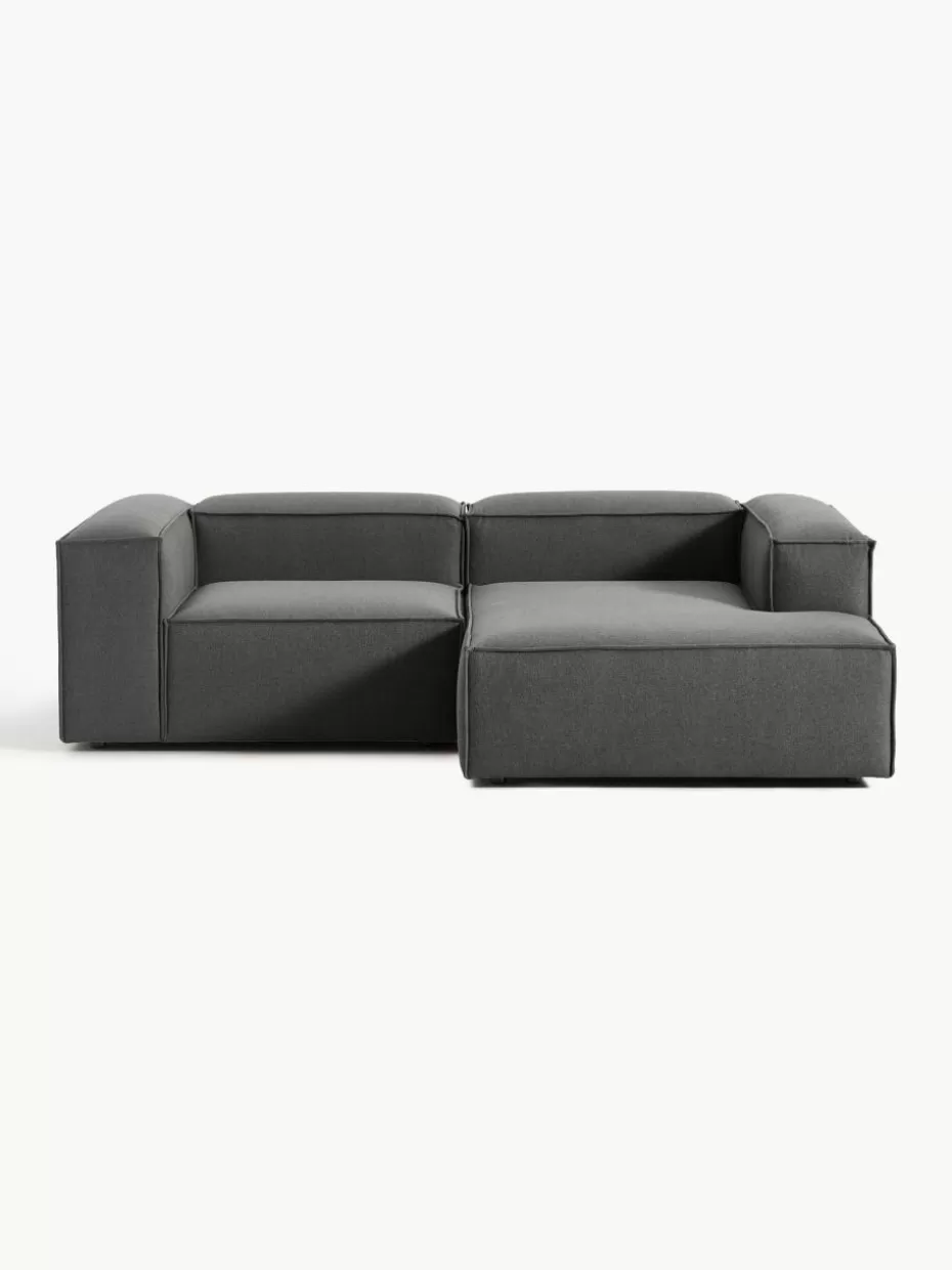 Sofas | Sofaserien-Westwing Collection Modulares Ecksofa Lennon Webstoff Anthrazit