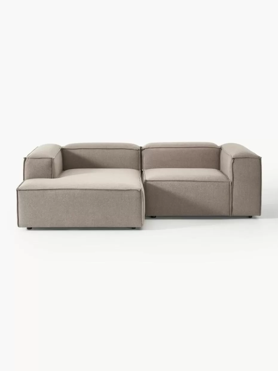 Sofas | Sofaserien-Westwing Collection Modulares Ecksofa Lennon Webstoff Taupe