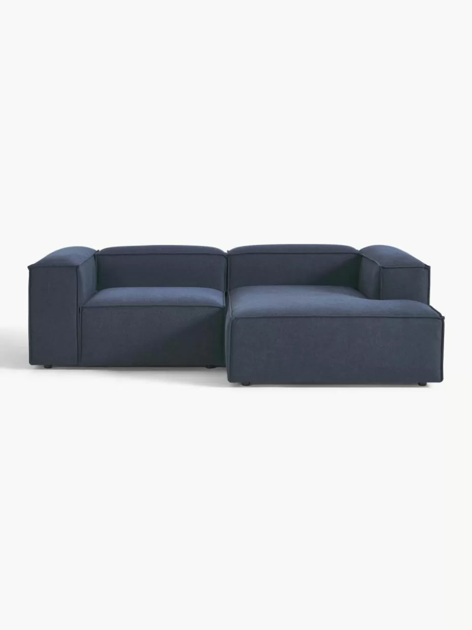 Sofas | Sofaserien-Westwing Collection Modulares Ecksofa Lennon Webstoff Dunkelblau
