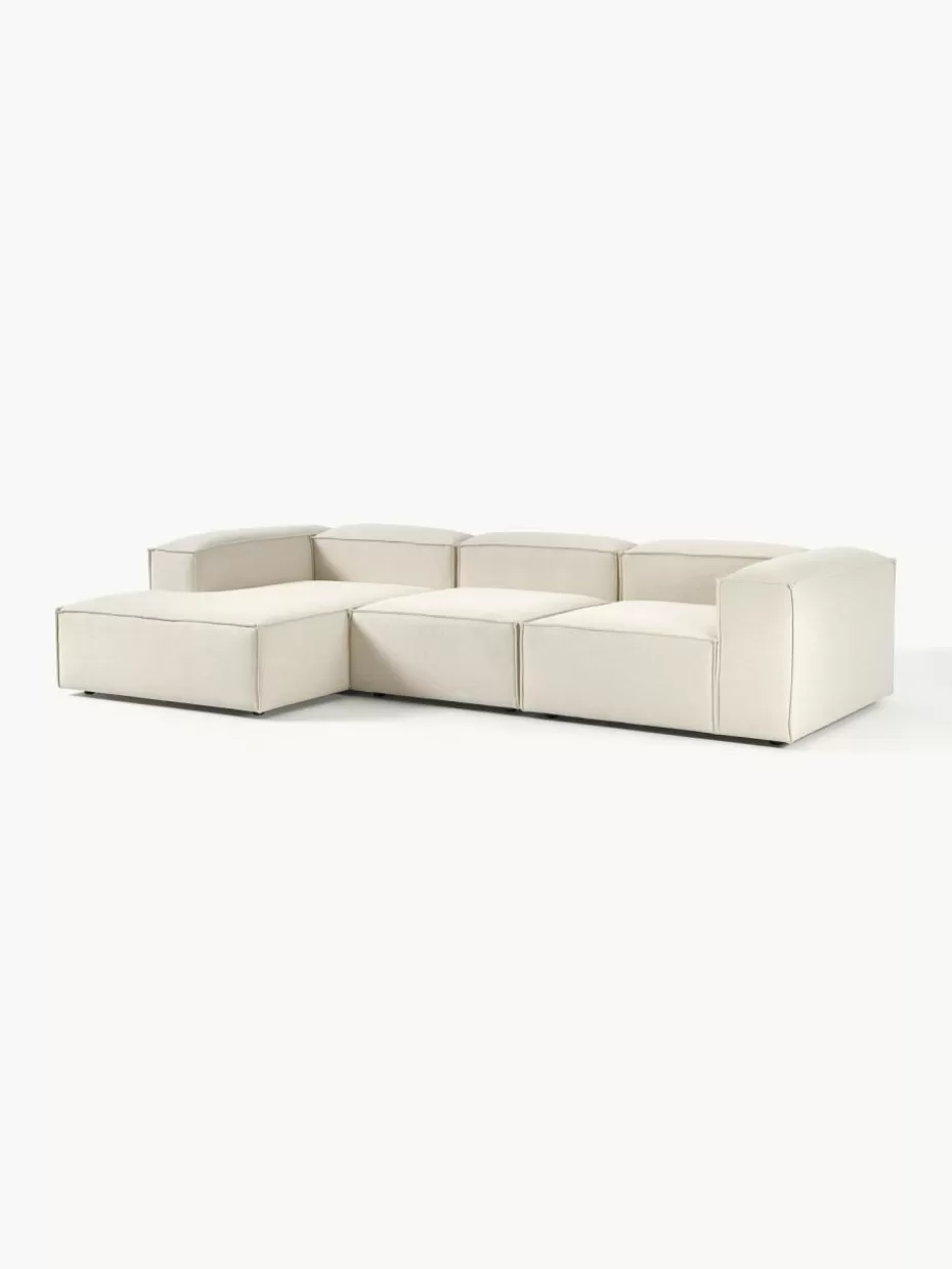 Sofas | Sofaserien-Westwing Collection Modulares Ecksofa Lennon Webstoff Off White