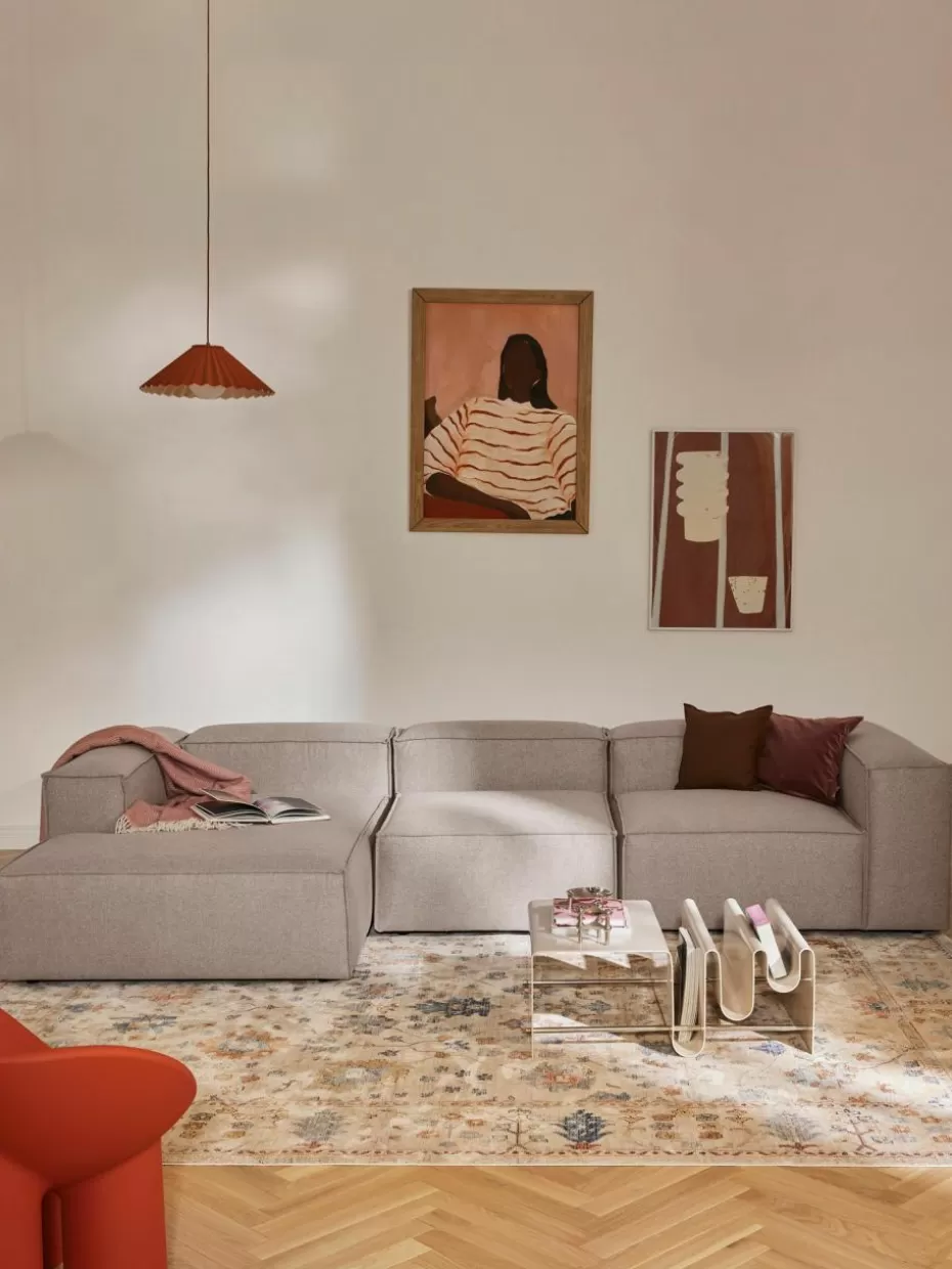 Sofas | Sofaserien-Westwing Collection Modulares Ecksofa Lennon Webstoff Taupe
