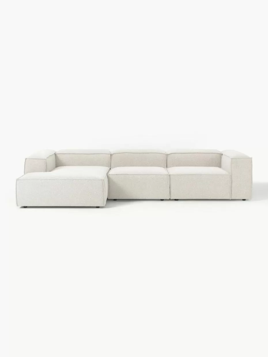 Sofas | Sofaserien-Westwing Collection Modulares Ecksofa Lennon aus Bouclé Bouclé Off White