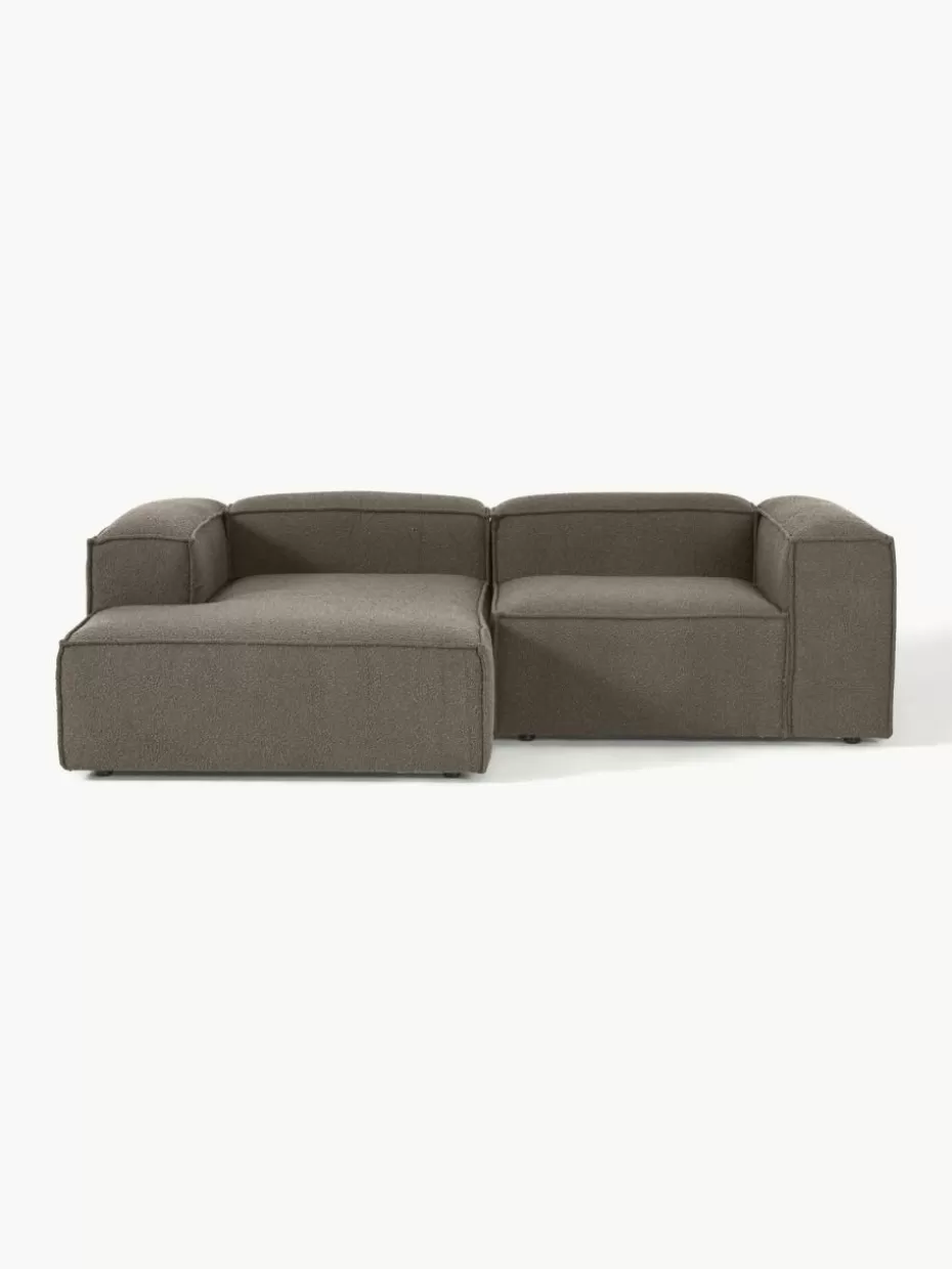 Sofas | Sofaserien-Westwing Collection Modulares Ecksofa Lennon aus Bouclé Bouclé Greige